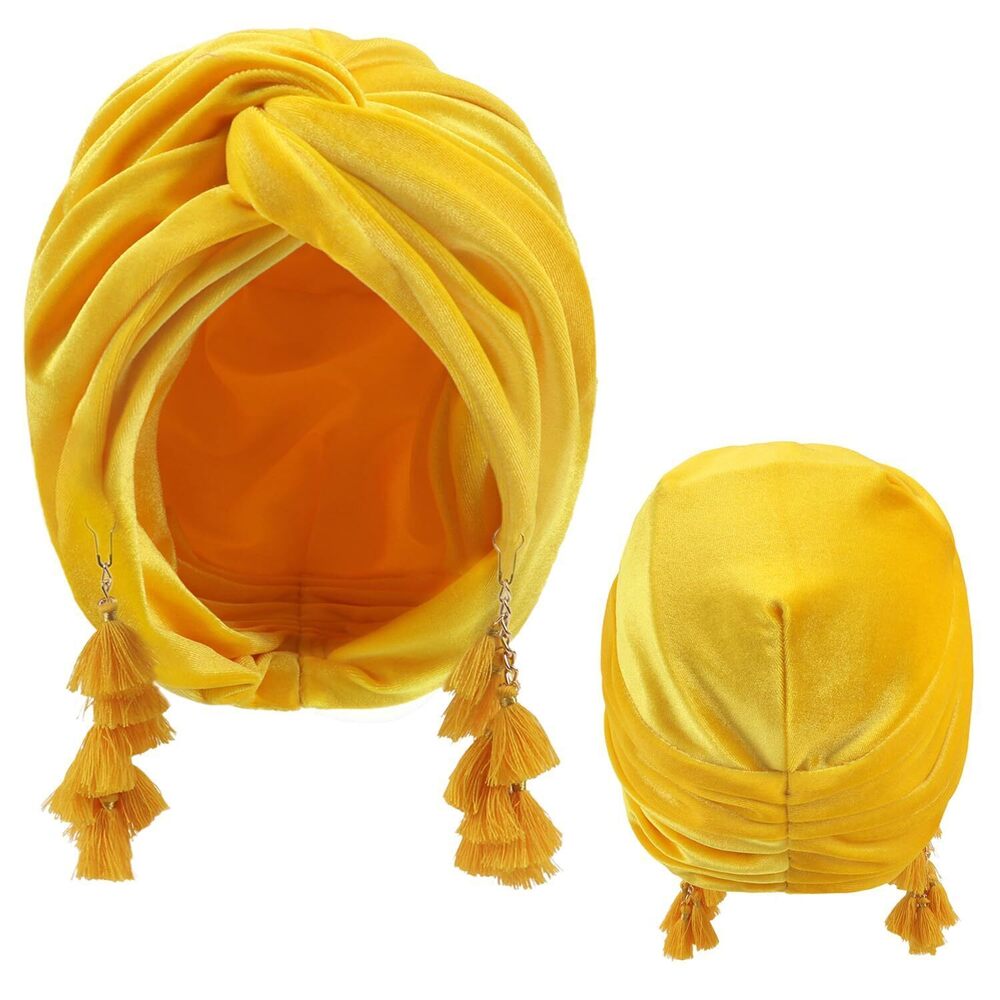 9835 Turban,Cozy Polyester Velvet Turban Hats,Indian Turbans Hats Head